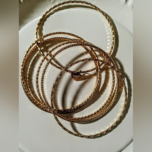 BANGLE BRACELETS  BRONZE MILOR ITALIANO  6 PC SET - Picture 10 of 10